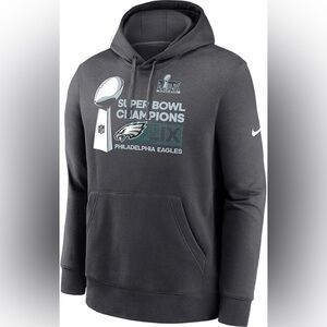 NWT Nike Philadelphia Eagles Super Bowl LIX Champions Therma Fleece Men's Hoodie